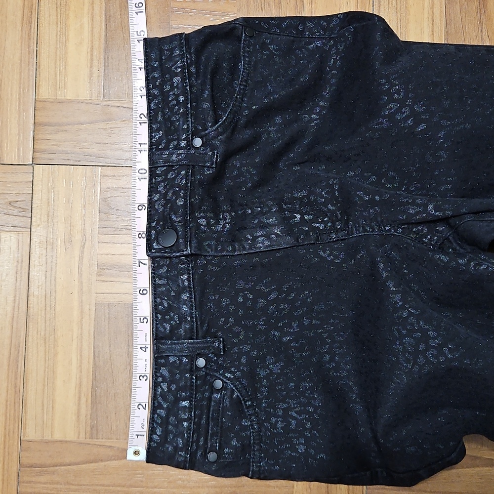 NINE WEST black leopard print jeans - Picture 9 of 13